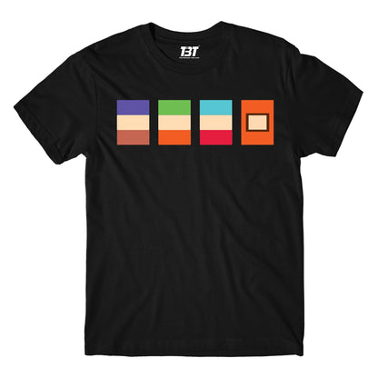 south park the foul mouthed friends t-shirt tv & movies buy online united states of america usa the banyan tee tbt men women girls boys unisex black south park kenny cartman stan kyle cartoon character illustration