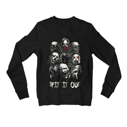 slipknot spit it out sweatshirt upper winterwear music band buy online united states usa the banyan tee tbt men women girls boys unisex black