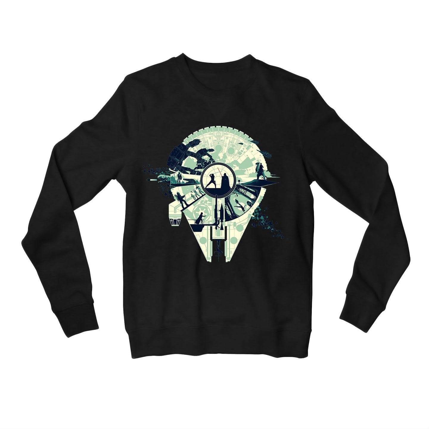 star wars luke vs. vader sweatshirt upper winterwear tv & movies buy online united states usa the banyan tee tbt men women girls boys unisex black