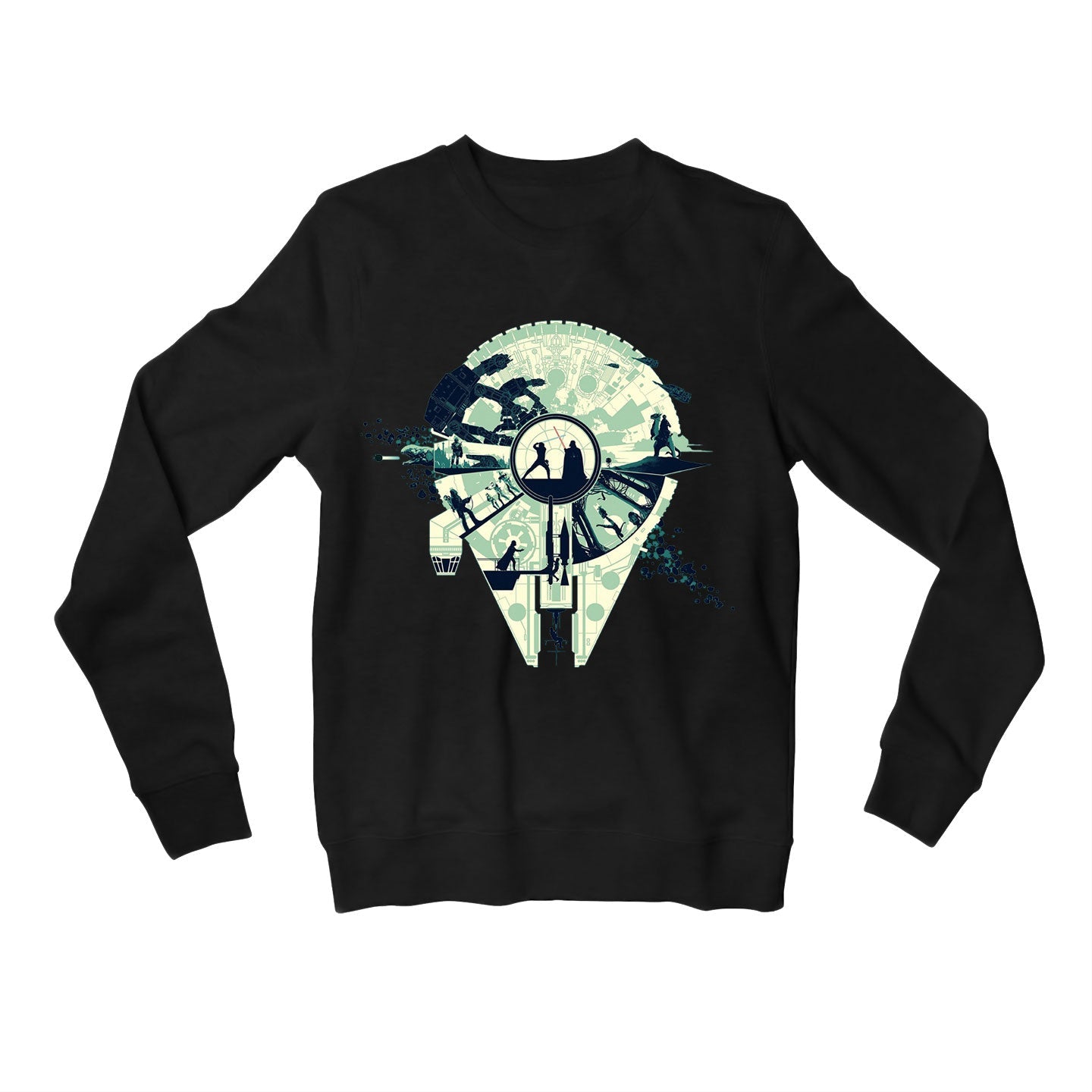 star wars luke vs. vader sweatshirt upper winterwear tv & movies buy online united states of america usa the banyan tee tbt men women girls boys unisex black