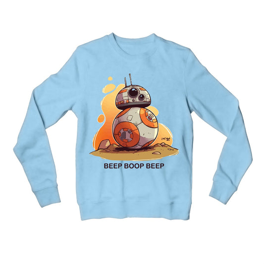 star wars bb-8 sweatshirt upper winterwear tv & movies buy online united states usa the banyan tee tbt men women girls boys unisex gray