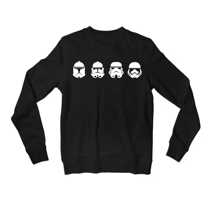 star wars war helmets sweatshirt upper winterwear tv & movies buy online united states usa the banyan tee tbt men women girls boys unisex black