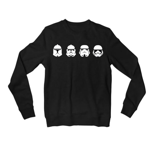 star wars war helmets sweatshirt upper winterwear tv & movies buy online united states usa the banyan tee tbt men women girls boys unisex black