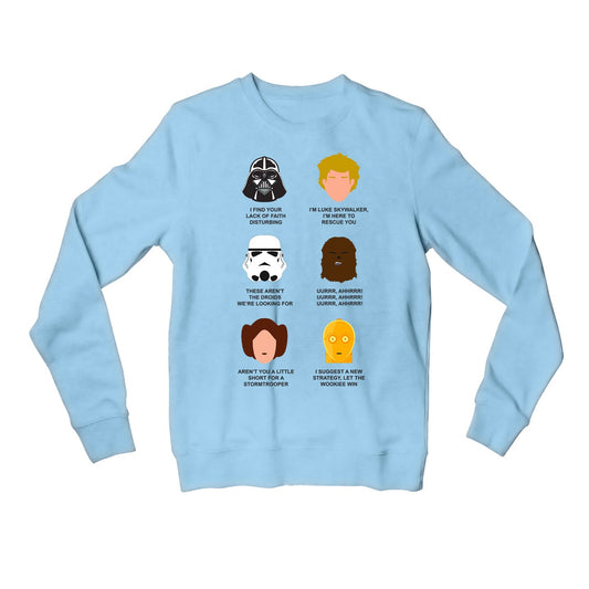 star wars who said what sweatshirt upper winterwear tv & movies buy online united states usa the banyan tee tbt men women girls boys unisex gray dialogues