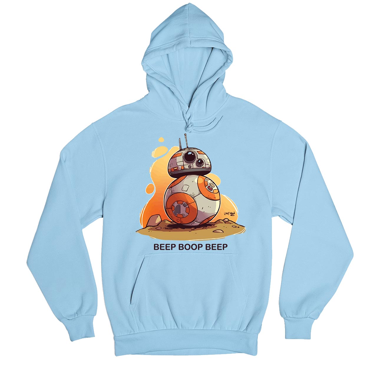 star wars bb-8 hoodie hooded sweatshirt winterwear tv & movies buy online usa united states of america the banyan tee tbt men women girls boys unisex Baby blue