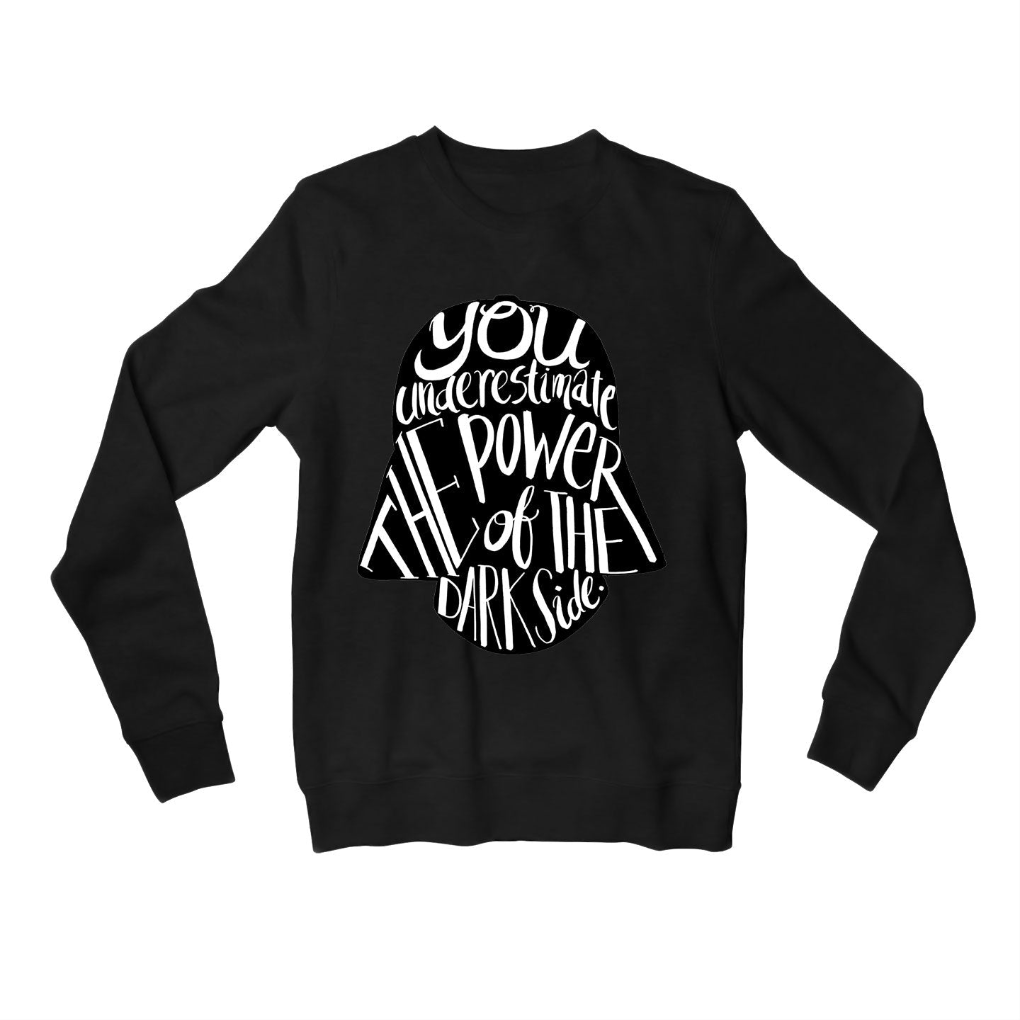 star wars power of the dark side sweatshirt upper winterwear tv & movies buy online united states of america usa the banyan tee tbt men women girls boys unisex black darth vader