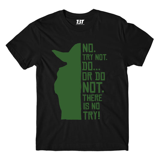 star wars there is no try t-shirt tv & movies buy online united states of america usa the banyan tee tbt men women girls boys unisex black yoda