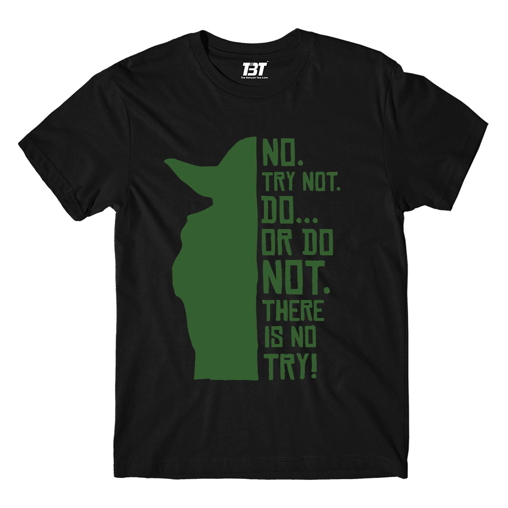 star wars there is no try t-shirt tv & movies buy online united states usa the banyan tee tbt men women girls boys unisex black yoda