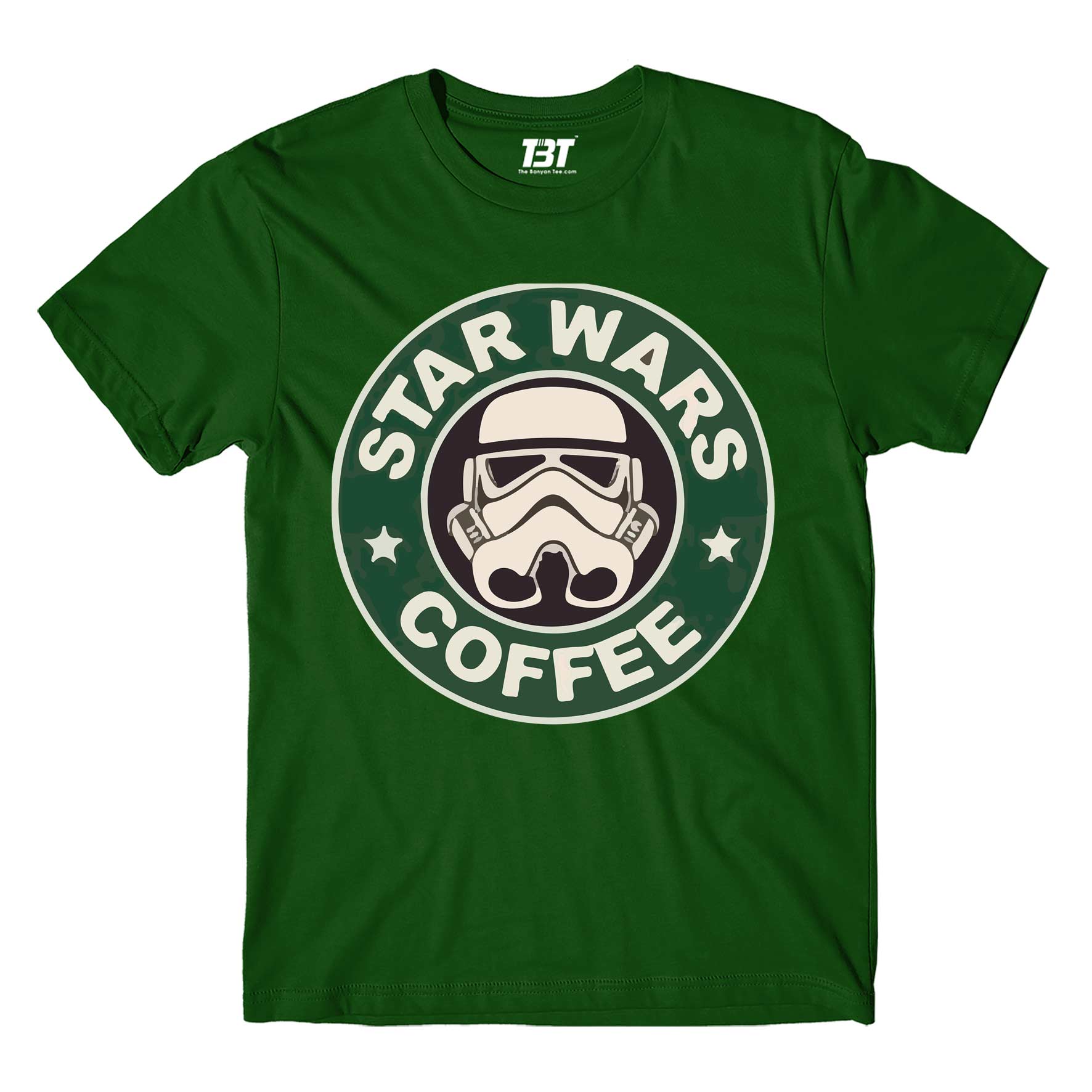 star wars star coffee t-shirt tv & movies buy online united states of america usa the banyan tee tbt men women girls boys unisex green