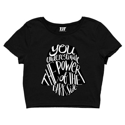 star wars power of the dark side crop top tv & movies buy online united states of america usa the banyan tee tbt men women girls boys unisex black darth vader