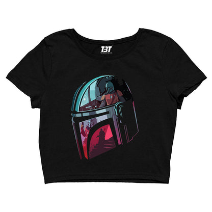 star wars mandalorian crop top tv & movies buy online united states of america usa the banyan tee tbt men women girls boys unisex black