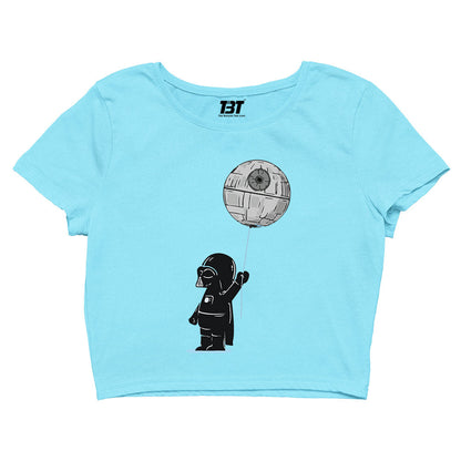 star wars darth's balloon crop top tv & movies buy online united states of america usa the banyan tee tbt men women girls boys unisex Sky Blue