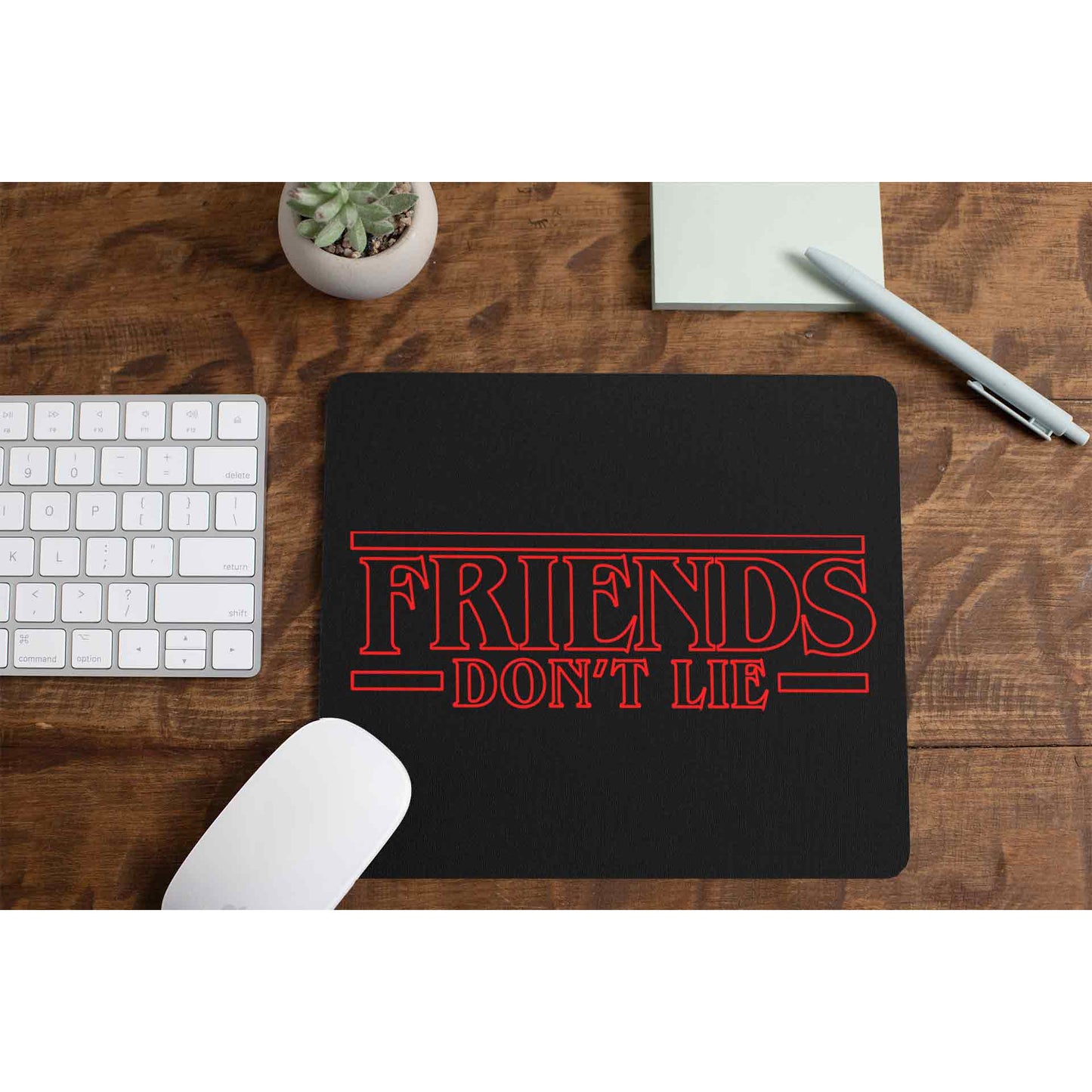 stranger things friends don't lie mousepad logitech large anime tv & movies buy online united states of america usa the banyan tee tbt men women girls boys unisex stranger things eleven demogorgon shadow monster dustin quote vector art clothing accessories merchandise