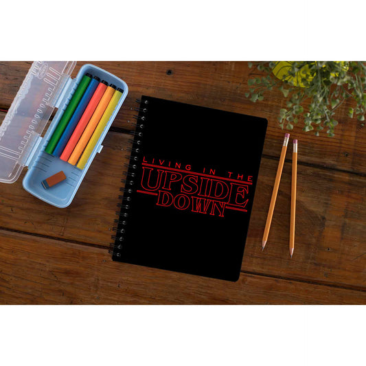 stranger things the upside down notebook notepad diary buy online united states of america usa the banyan tee tbt unruled stranger things eleven demogorgon shadow monster dustin quote vector art clothing accessories merchandise