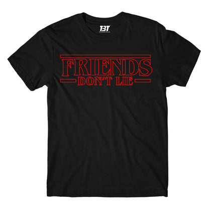 stranger things friends don't lie t-shirt tv & movies buy online united states of america usa the banyan tee tbt men women girls boys unisex black