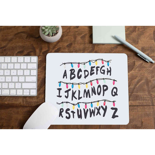 stranger things alphabet wall mousepad logitech large anime tv & movies buy online united states of america usa the banyan tee tbt men women girls boys unisex  stranger things eleven demogorgon shadow monster dustin quote vector art clothing accessories merchandise