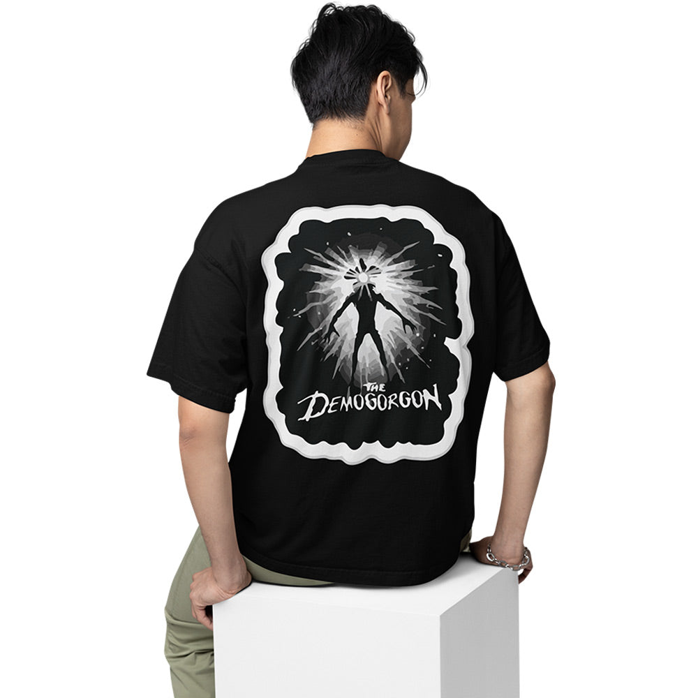 oversized t shirt - the demogorgon tv & movies t-shirt black buy online india the banyan tee tbt men women girls boys unisex