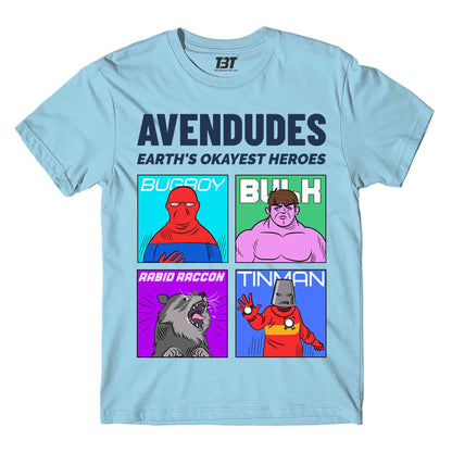 superheroes avendudes t-shirt tv & movies buy online united states of america usa the banyan tee tbt men women girls boys unisex gray