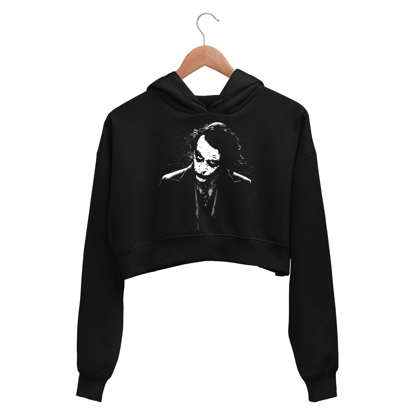 Superheroes Crop Hoodie - Joker Crop Hooded Sweatshirt for Women The Banyan Tee TBT