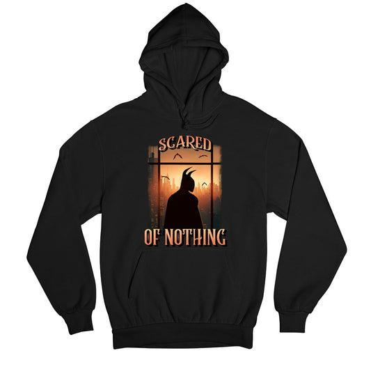 superheroes scared of nothing hoodie hooded sweatshirt winterwear tv & movies buy online united states usa the banyan tee tbt men women girls boys unisex black