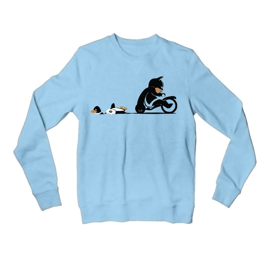 superheroes killer bat sweatshirt upper winterwear tv & movies buy online united states usa the banyan tee tbt men women girls boys unisex baby blue