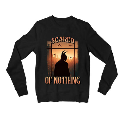 superheroes scared of nothing sweatshirt upper winterwear tv & movies buy online united states usa the banyan tee tbt men women girls boys unisex black
