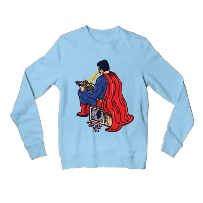 superheroes who needs a microwave sweatshirt upper winterwear tv & movies buy online united states usa the banyan tee tbt men women girls boys unisex baby blue