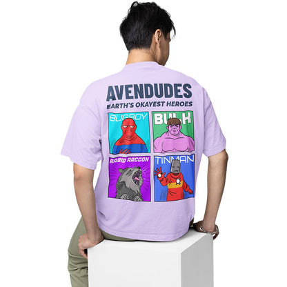 superheroes oversized t shirt - avendudes tv & movies t-shirt lavender buy online india the banyan tee tbt men women girls boys unisex