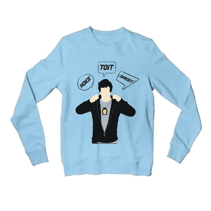 brooklyn nine-nine noice toit smort sweatshirt upper winterwear buy online united states of america usa the banyan tee tbt men women girls boys unisex gray detective jake peralta terry charles boyle gina linetti andy samberg merchandise clothing accessories