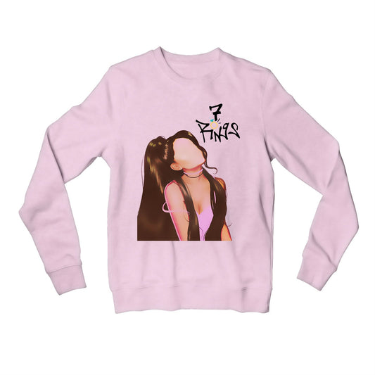 ariana grande 7 rings sweatshirt upper winterwear music band buy online united states of america usa the banyan tee tbt men women girls boys unisex baby pink