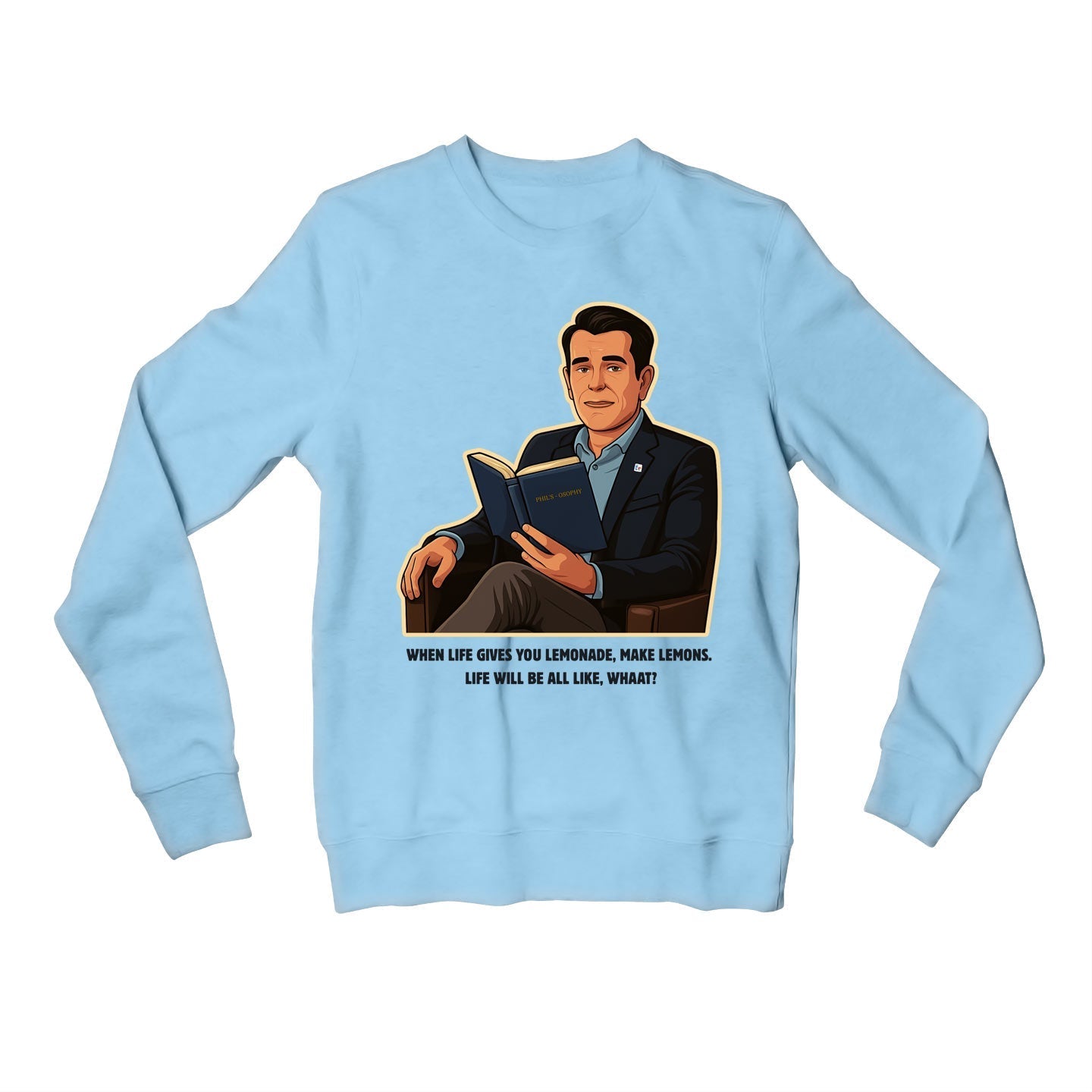 modern family make lemons sweatshirt upper winterwear tv & movies buy online united states usa the banyan tee tbt men women girls boys unisex baby blue