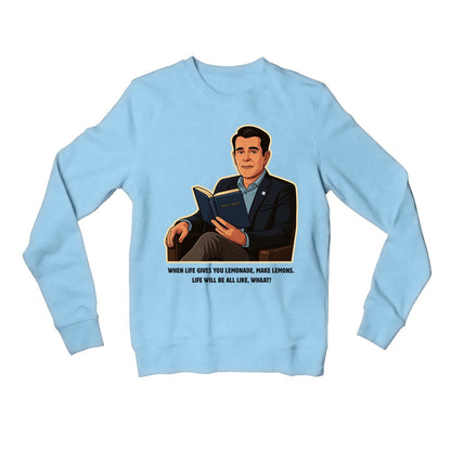 modern family make lemons sweatshirt upper winterwear tv & movies buy online united states usa the banyan tee tbt men women girls boys unisex baby blue