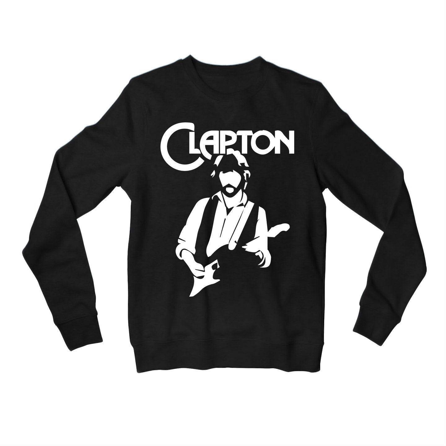 eric clapton clapton sweatshirt upper winterwear music band buy online united states of america usa the banyan tee tbt men women girls boys unisex black