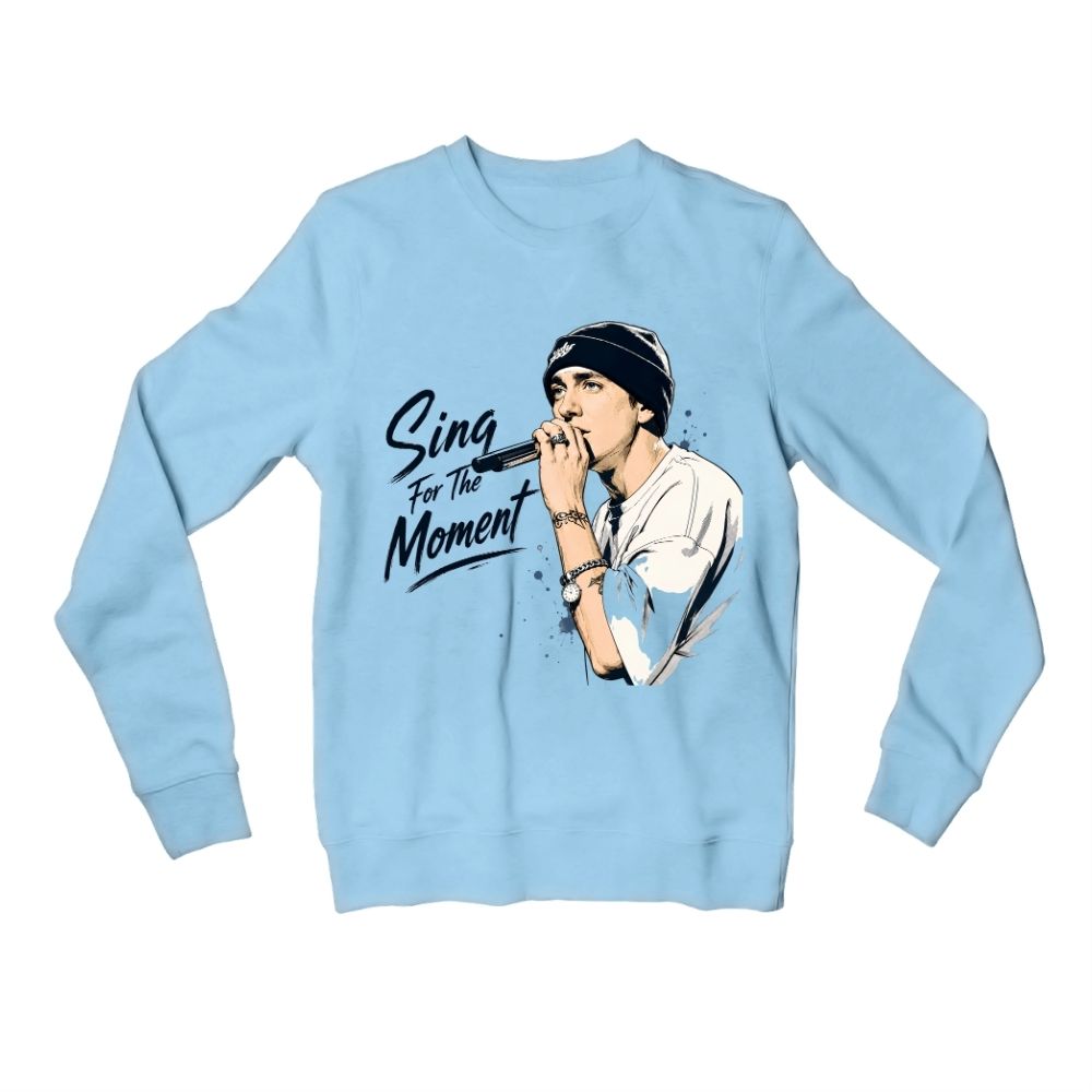 eminem sing for the moment sweatshirt upper winterwear music band buy online united states usa the banyan tee tbt men women girls boys unisex baby blue 