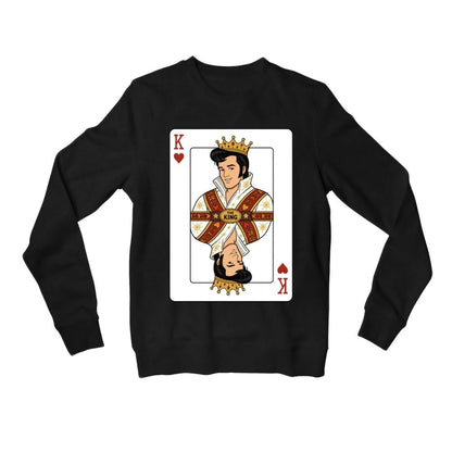 elvis presley the king of rock and roll sweatshirt upper winterwear music band buy online united states usa the banyan tee tbt men women girls boys unisex black 