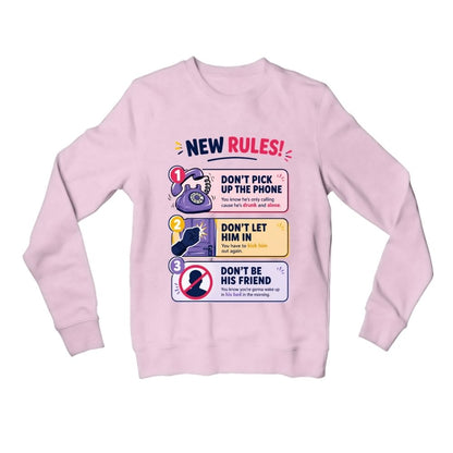 dua lipa new rules sweatshirt upper winterwear music band buy online india the banyan tee tbt men women girls boys unisex baby pink 