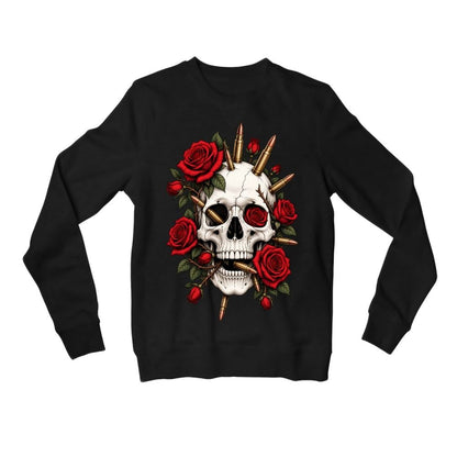 guns n' roses bullet bloom sweatshirt upper winterwear music band buy online united states usa the banyan tee tbt men women girls boys unisex black 