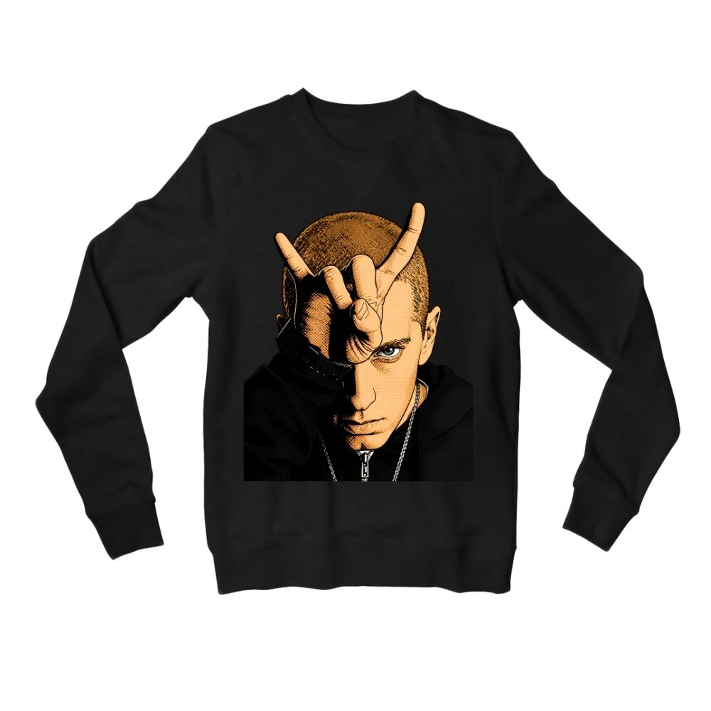 eminem bull horn sweatshirt upper winterwear music band buy online united states usa the banyan tee tbt men women girls boys unisex black 