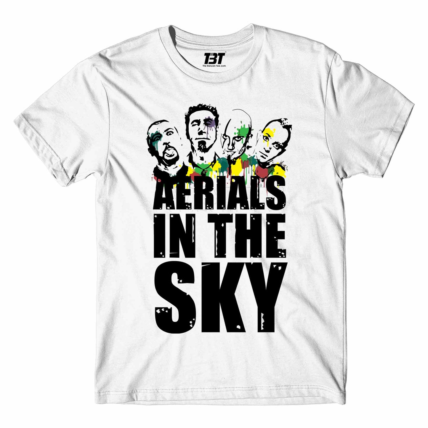 system of a down aerials in the sky t-shirt music band buy online usa united states the banyan tee tbt men women girls boys unisex white