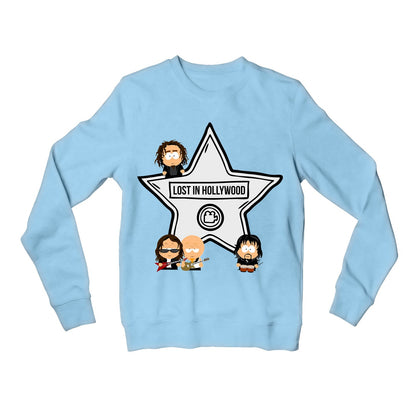 system of a down lost in hollywood sweatshirt upper winterwear music band buy online united states usa the banyan tee tbt men women girls boys unisex baby blue