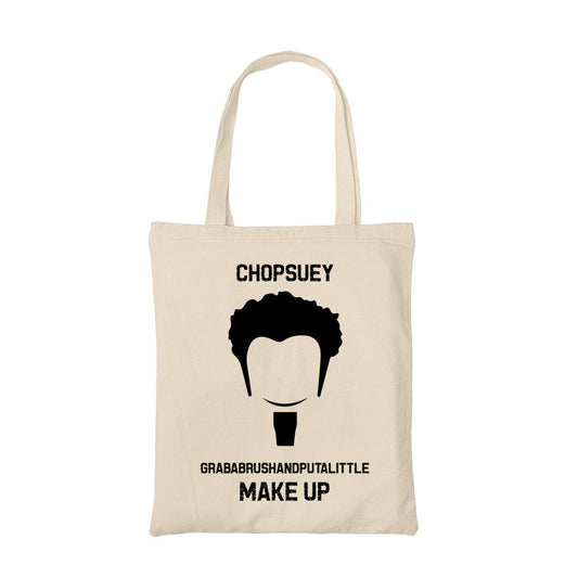 system of a down chopsuey tote bag hand printed cotton women men unisex