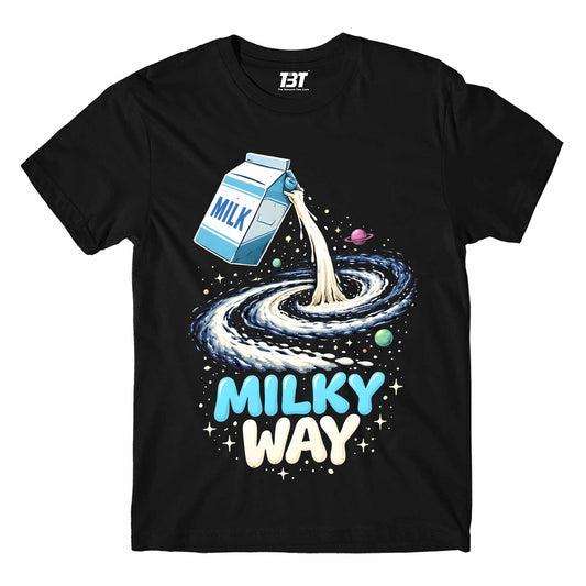 printed graphic milky way t-shirt printed graphic stylish buy online united states usa the banyan tee tbt men women girls boys unisex black