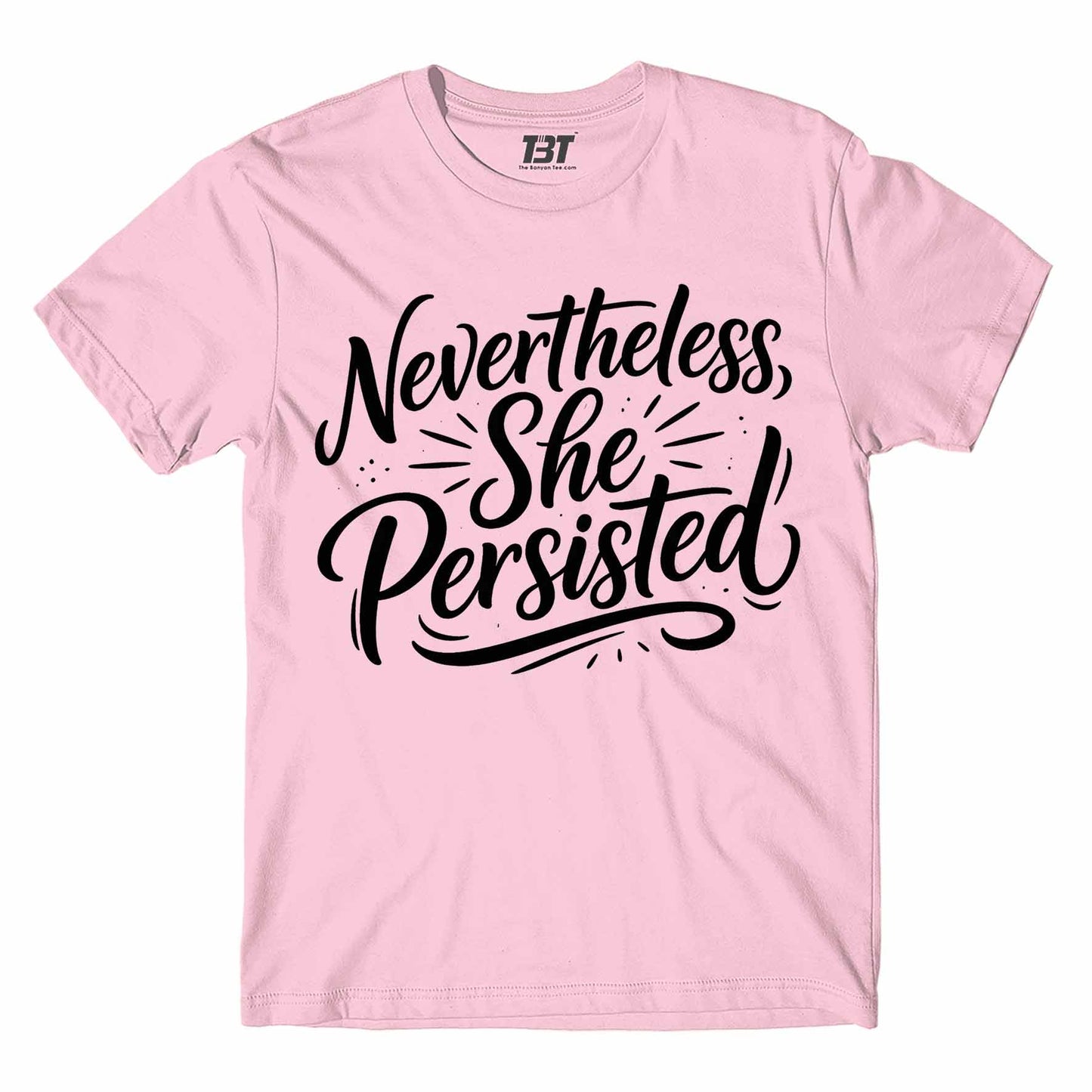 printed graphic she persisted t-shirt printed graphic stylish buy online united states usa the banyan tee tbt men women girls boys unisex baby pink