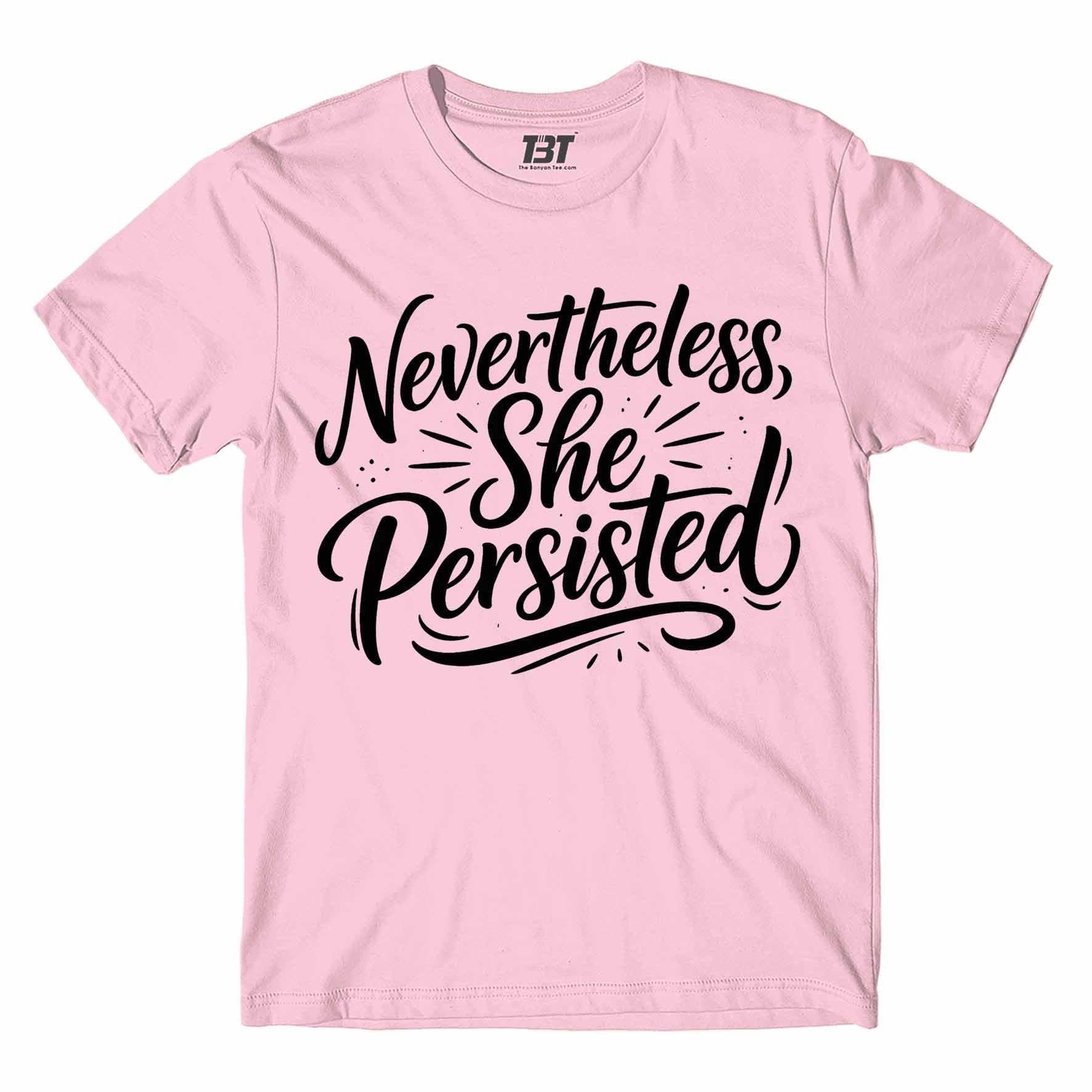 printed graphic she persisted t-shirt printed graphic stylish buy online united states usa the banyan tee tbt men women girls boys unisex baby pink