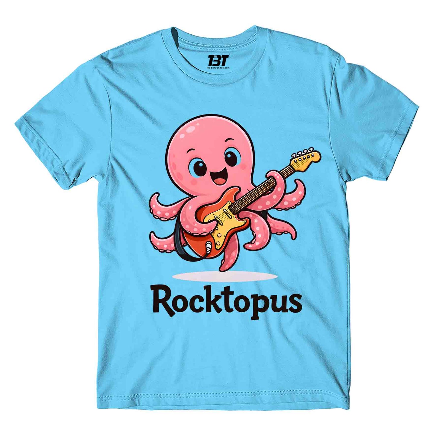 printed graphic rocktopus t-shirt printed graphic stylish buy online united states usa the banyan tee tbt men women girls boys unisex turquoise