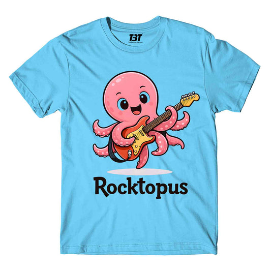 printed graphic rocktopus t-shirt printed graphic stylish buy online united states usa the banyan tee tbt men women girls boys unisex turquoise