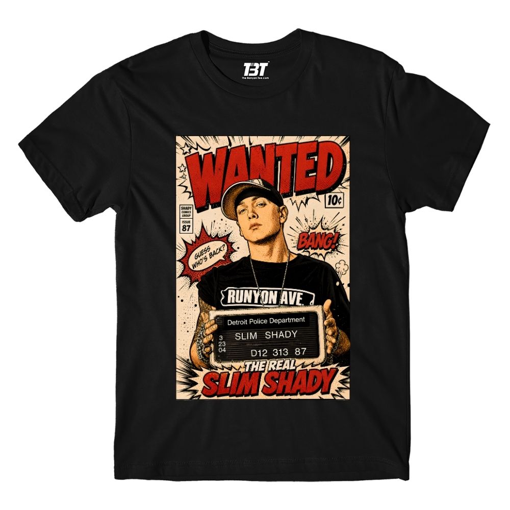 eminem real slim shady t-shirt music band buy online united states usa the banyan tee tbt men women girls boys unisex black 