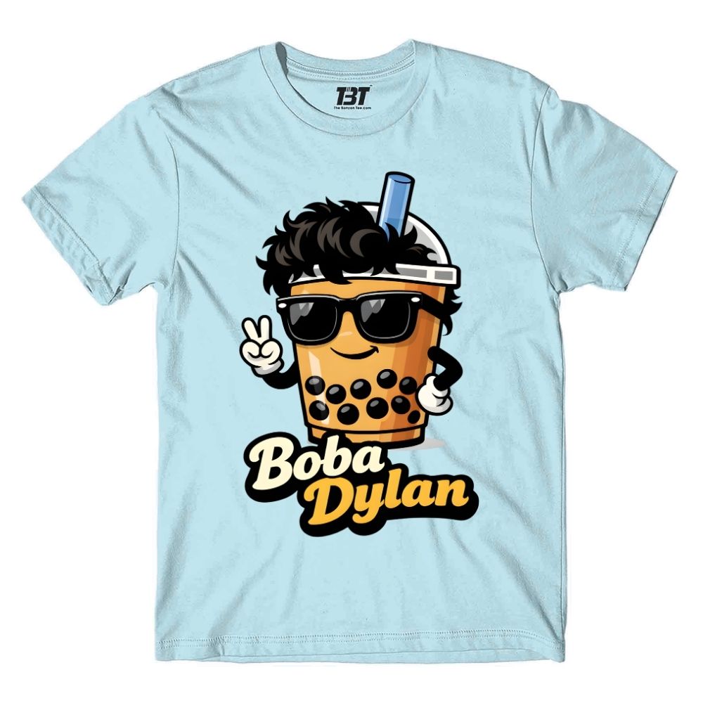 bob dylan boba dylan t-shirt music band buy online united states usa the banyan tee tbt men women girls boys unisex baby blue 