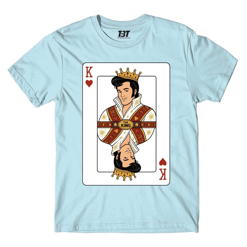 elvis presley the king of rock and roll t-shirt music band buy online united states usa the banyan tee tbt men women girls boys unisex baby blue 