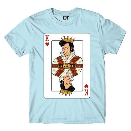 elvis presley the king of rock and roll t-shirt music band buy online united states usa the banyan tee tbt men women girls boys unisex baby blue 